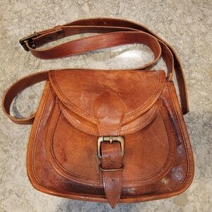 Brown Leather Women's Crossbody Bag